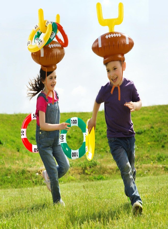 Lukinuo Football Goal Post Ring Toss Game Inflatable Football Post Ring Toss for Sports Birthday Party Game Day Tailgate Party Supplies - Image 4