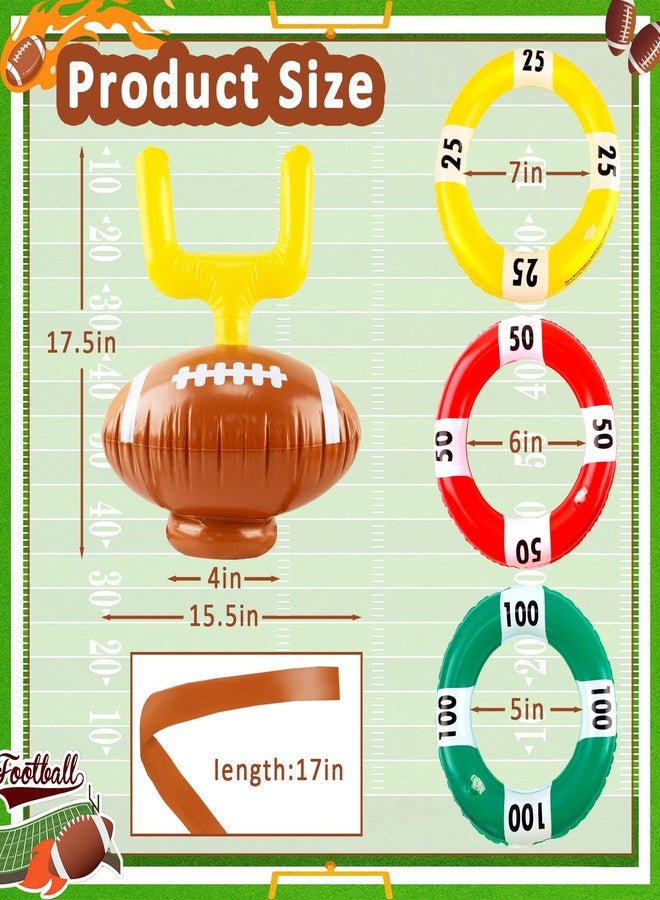 Lukinuo Football Goal Post Ring Toss Game Inflatable Football Post Ring Toss for Sports Birthday Party Game Day Tailgate Party Supplies - Image 2