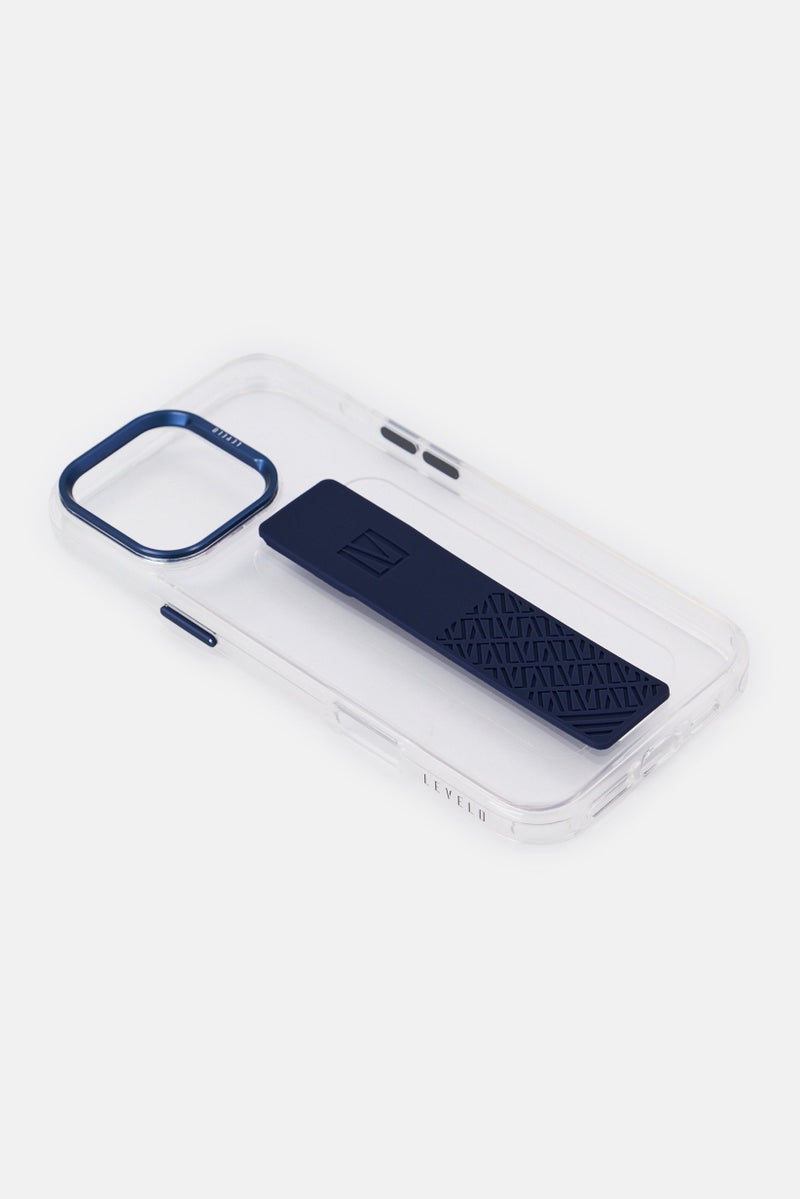 LEVELO حافظة حماية سيليكون جرافيه لجهاز آيفون 16 برو ماكس، Navy - Image 4