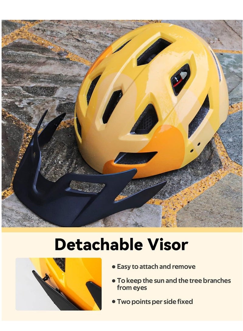 Kids Bike Helmet with Visor Children Bicycle Helmets Cycling Helmet for Youth Boys and Girls Ages 5 13 Adjustable Size 20.5 22in.52 56cm - Image 5