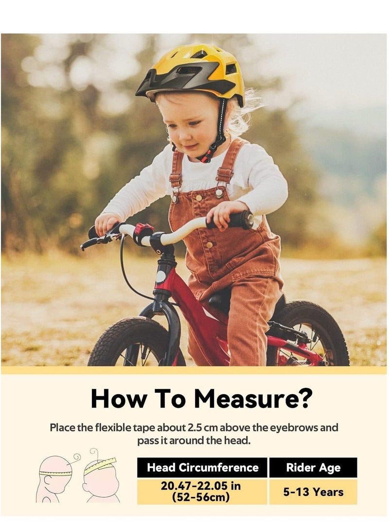 Kids Bike Helmet with Visor Children Bicycle Helmets Cycling Helmet for Youth Boys and Girls Ages 5 13 Adjustable Size 20.5 22in.52 56cm - Image 2