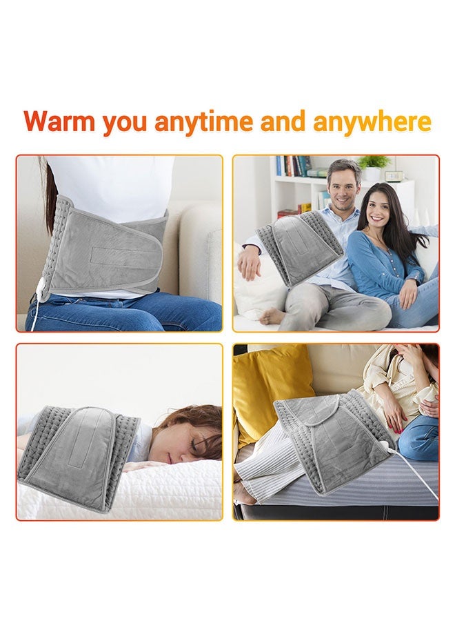 وسادة تدفئة كهربائية للخصر، وسادة تدفئة للخصر متعددة الوظائف مع وحدة تحكم LCD وسادة تدفئة كهربائية لتخفيف آلام الظهر وتشنجات الدورة الشهرية بدرجة حرارة قابلة للتعديل - Image 2