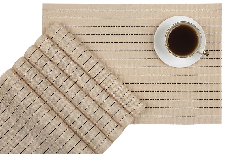 MosQuick® Dining Table mats 6 Pieces Size 45 x 30 Cm Table Mat Set - Dining Table Accessories, Dining Table Set of 6 for Home Décor Washable, Non-Slip Table Mats for Kitchen and Dining Room - Image 3