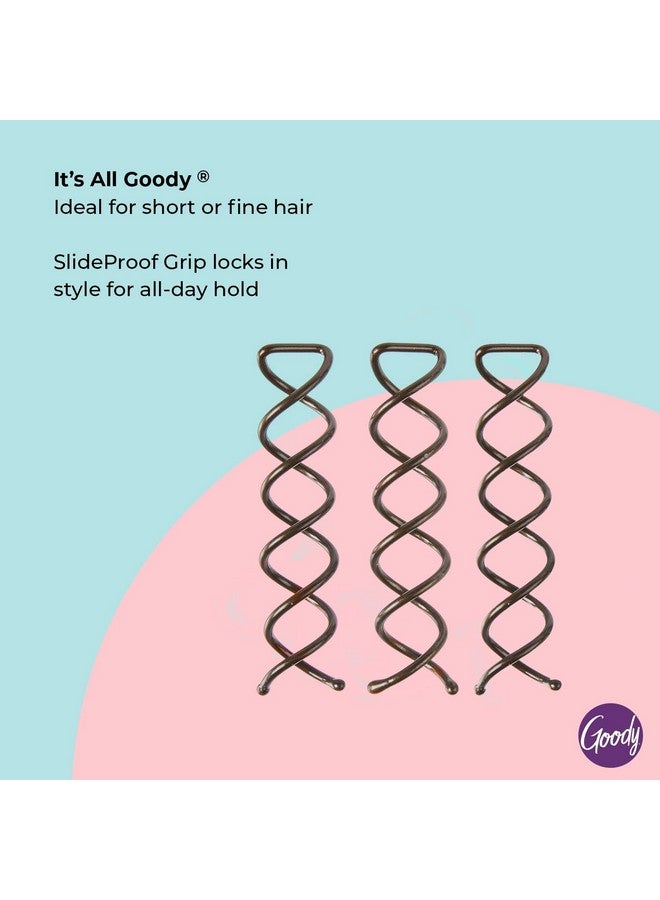 قودي  دبابيس شعر صغيرة دوارة مقاومة للانزلاق من جودي - 3 قطع، ألوان متنوعة، دبابيس شعر حلزونية، كعكات سريعة وسهلة، دبابيس لف طوال اليوم، دبابيس شعر لولبية، إكسسوارات شعر بدون ألم للنساء والرجال، لجميع أنواع الشعر - Image 3