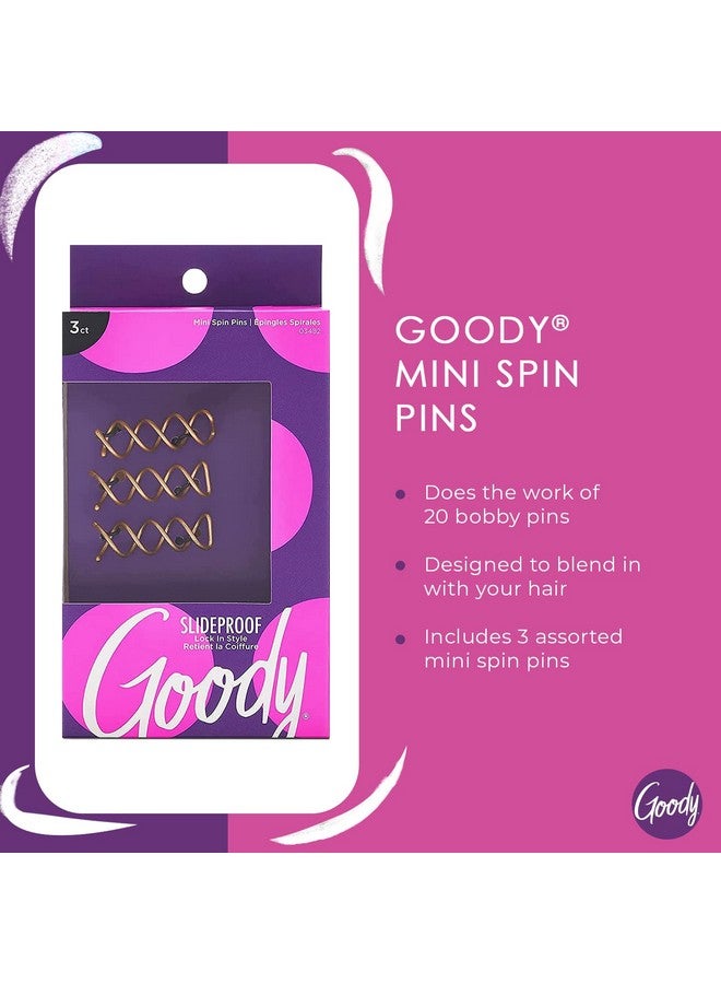 قودي  دبابيس شعر صغيرة دوارة مقاومة للانزلاق من جودي - 3 قطع، ألوان متنوعة، دبابيس شعر حلزونية، كعكات سريعة وسهلة، دبابيس لف طوال اليوم، دبابيس شعر لولبية، إكسسوارات شعر بدون ألم للنساء والرجال، لجميع أنواع الشعر - Image 2