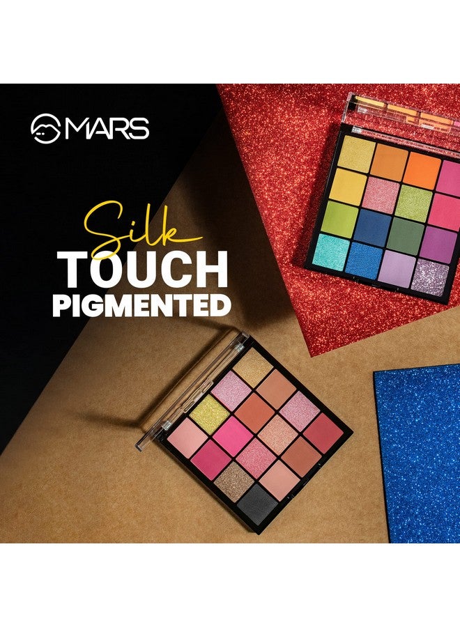 مارس عيون سموكي ذات صبغة عالية، لوحة ظلال عيون مكونة من 16 لونًا | متعدد الألوان | لمسة نهائية غير لامعة | باليت ظلال العيون اللامعة | (20.8 جرام) (02-متعدد الألوان) - Image 3