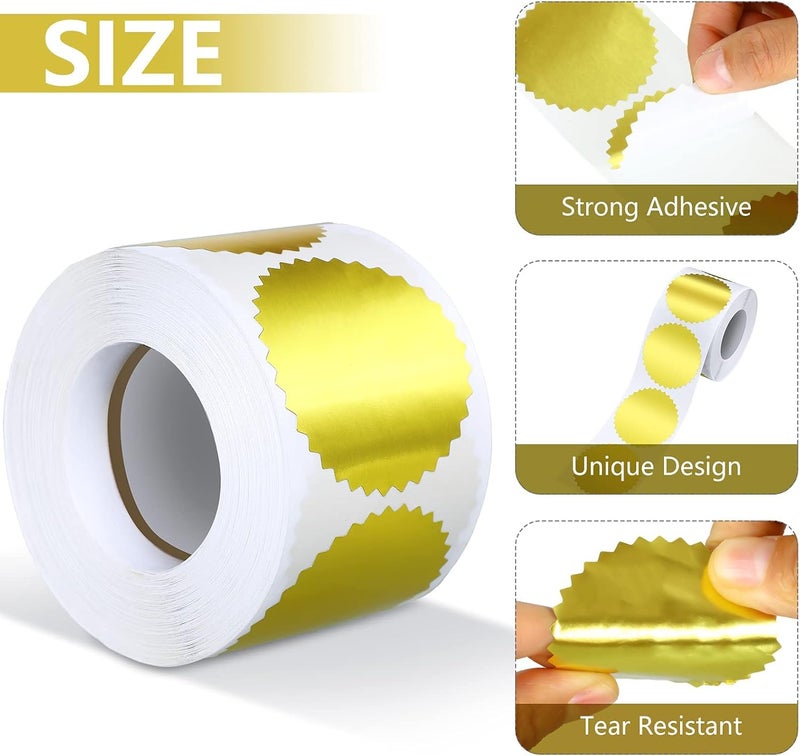 Excefore Gold Seal Stickers,Add A Touch Of Elegance To Your Certificates And Envelopes With 2 Inch（500Pcs） - Image 3
