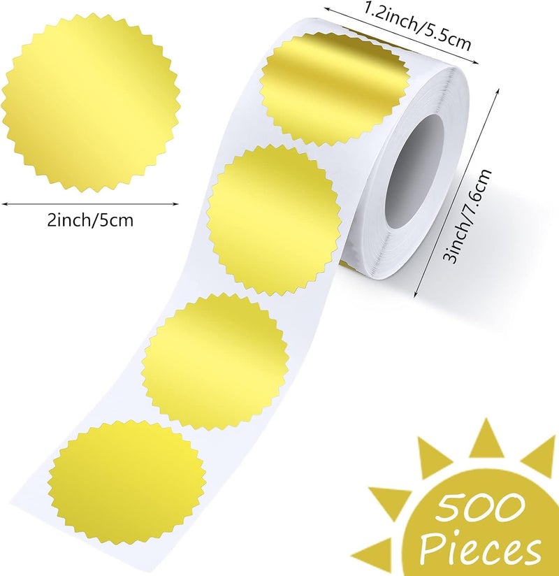 Excefore Gold Seal Stickers,Add A Touch Of Elegance To Your Certificates And Envelopes With 2 Inch（500Pcs） - Image 2
