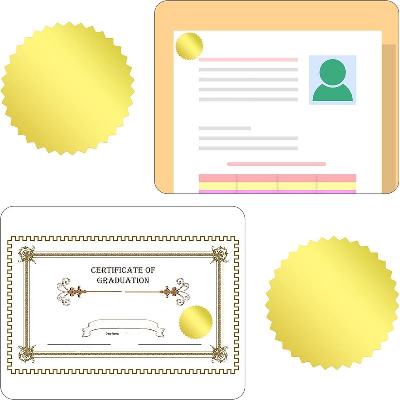 Excefore Gold Seal Stickers,Add A Touch Of Elegance To Your Certificates And Envelopes With 2 Inch（500Pcs） - Image 4