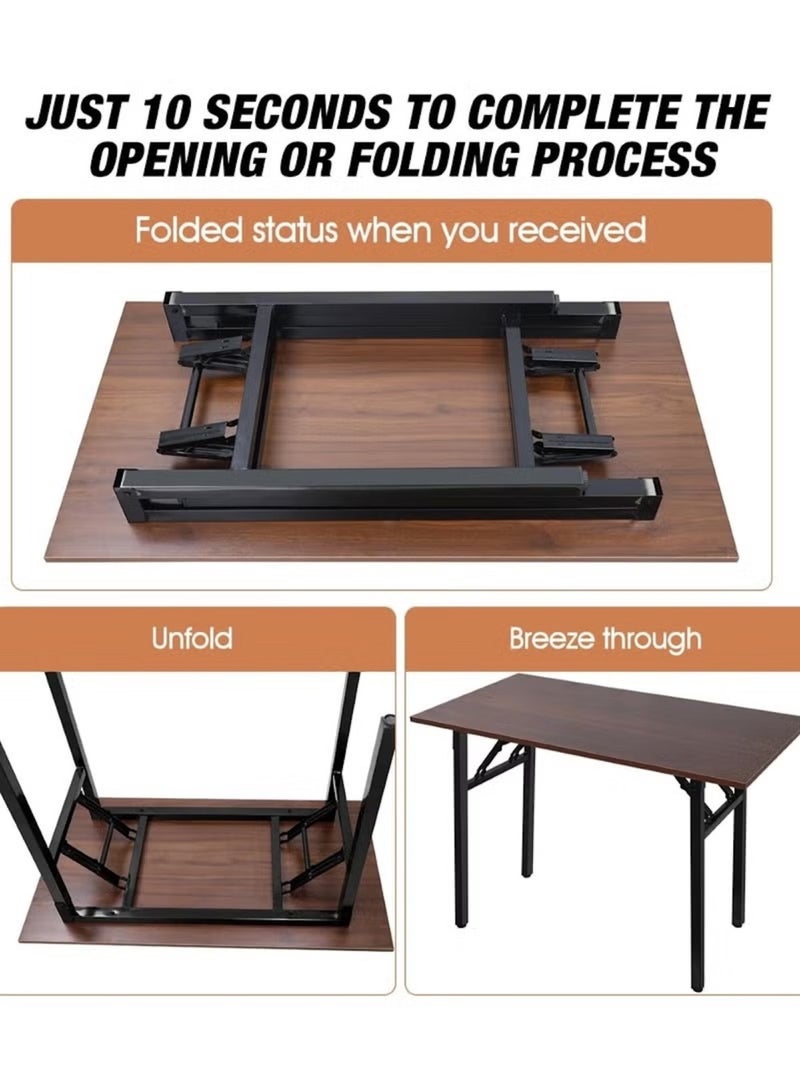 هويتك طاولة كمبيوتر محمول قابلة للتعديل مع عجلات - بني، 80×50×75 سم، مناسبة للسرير والأريكة والاستخدام المنزلي - Image 5