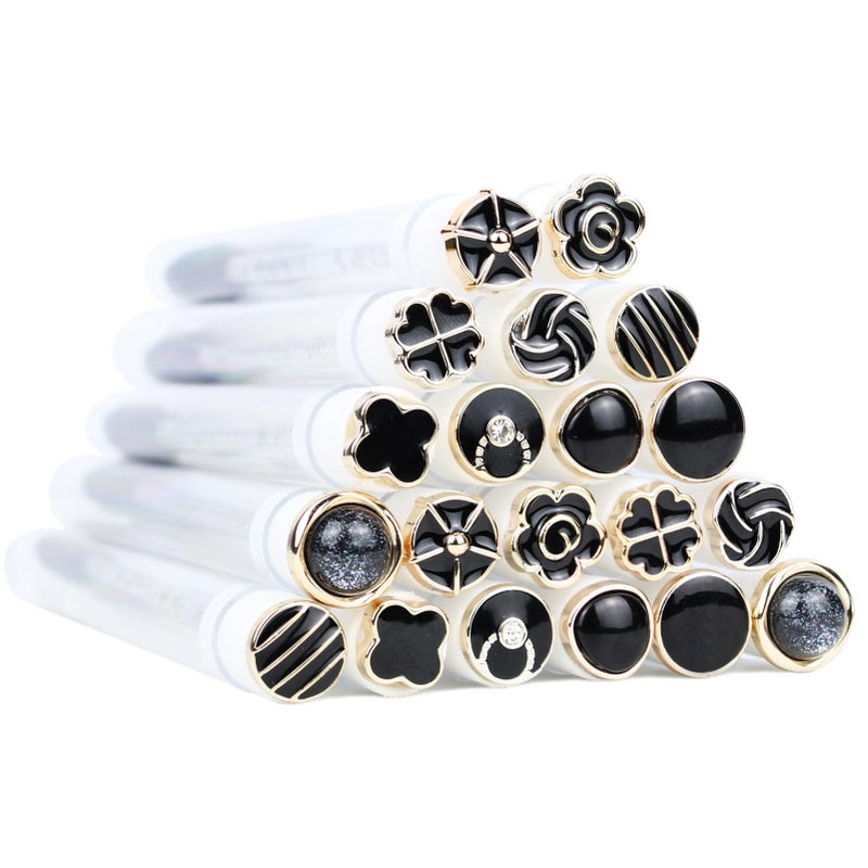 SenRocc 20pcs Mascara Wands Tube Reusable Lash Spoolies Black Classic Eyelash Brush Tubes Spoolies Lash Extension Brushes Applicators Makeup Tools (Black Classic-MIX) - Image 1