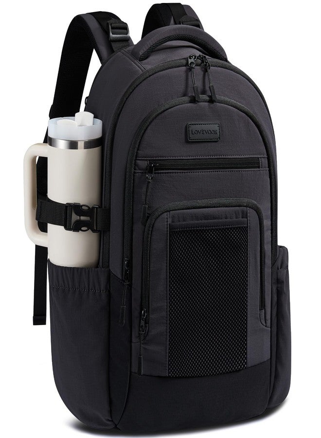 LOVEVOOK Laptop Backpack for Women with Large Cup Holder,15.6 Inch Work Computer Bag with Chest Buckle Back Pad Shoulder Buckle,Waterproof Business Backpack College Teacher Bag for Gift Travel - Image 1