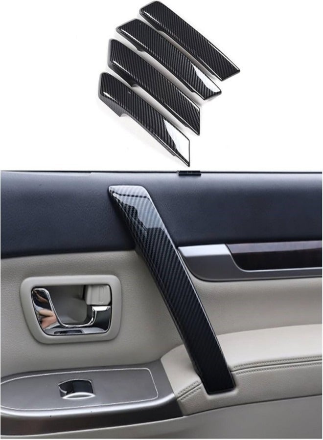 Generic Mitsubishi Pajero Interior Carbon Fiber Door Handle Trim. 4pc.  - Image 1