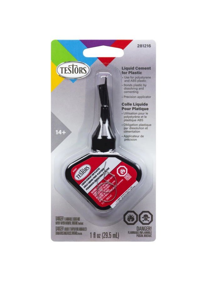 Testors Liquid Cement for Plastic 1oz PrecisionTip - Image 1