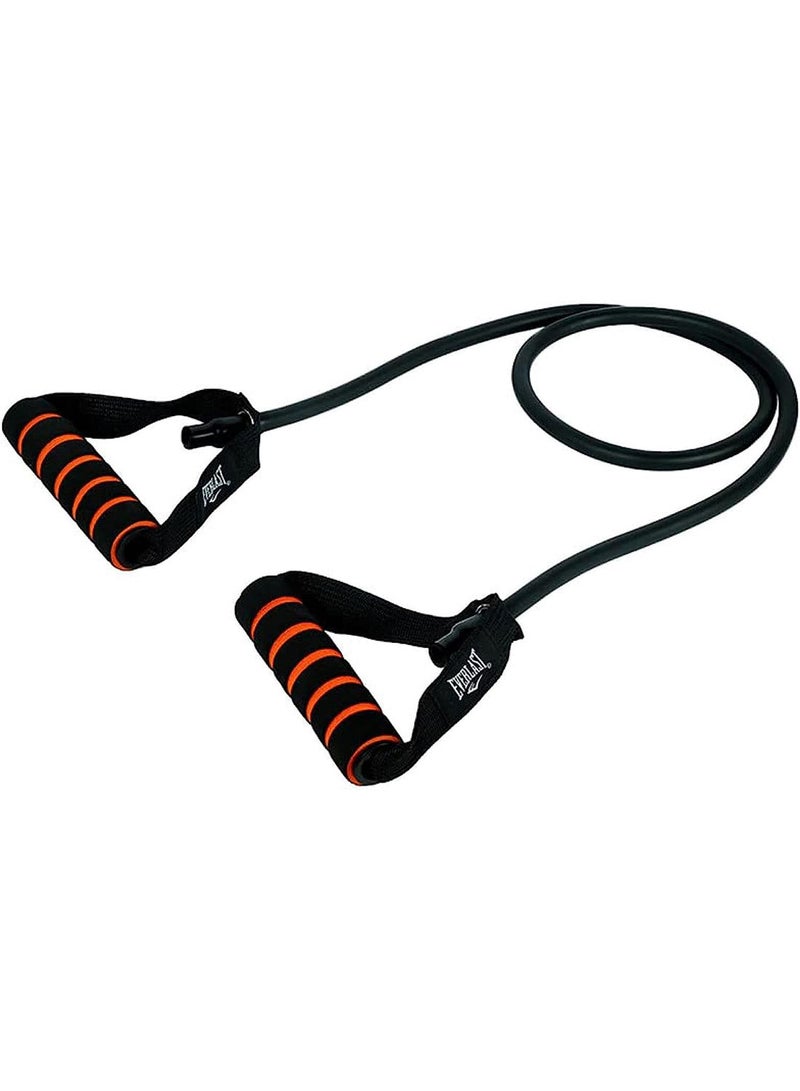 أنيثينجبيسيك أنبوب تمارين المقاومة الصلب Ab. Hard بطول 1200 مم، وسمك الجدار 6 مم، والقطر 11 مم مع مقبض من الإسفنج | أسود | المادة: مطاط طبيعي | شريط مقاومة للرجال والنساء - Image 1