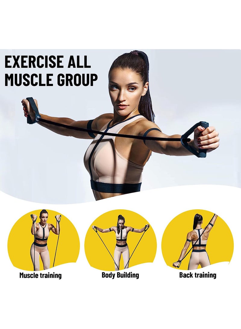 أنيثينجبيسيك أنبوب تمارين المقاومة الصلب Ab. Hard بطول 1200 مم، وسمك الجدار 6 مم، والقطر 11 مم مع مقبض من الإسفنج | أسود | المادة: مطاط طبيعي | شريط مقاومة للرجال والنساء - Image 4