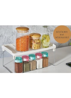 Afili Home Foldable Cabinet Shelf Organizer, Kitchen Table Countertop Plastic Rectangular Shelf Organizer – Small Size  - Image 1