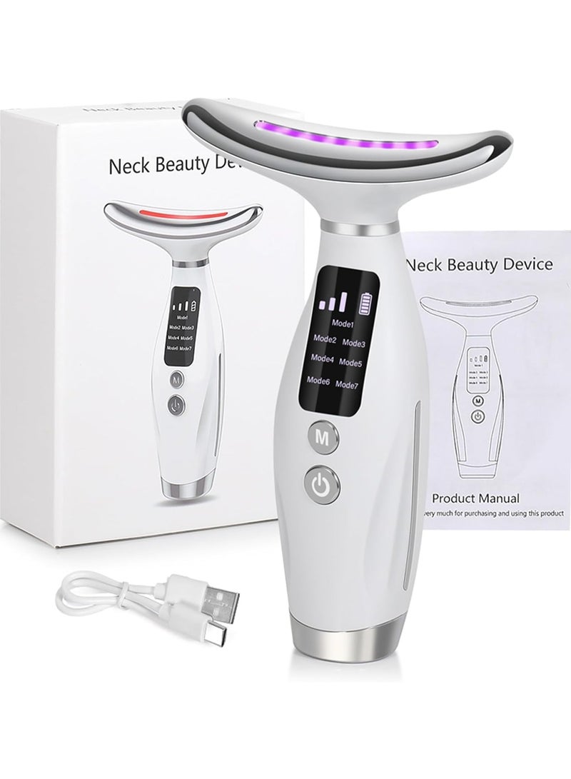 7 in 1 Face and Neck Massager Skin Care Device Heat and Vibration Sculpting Tool - Image 1