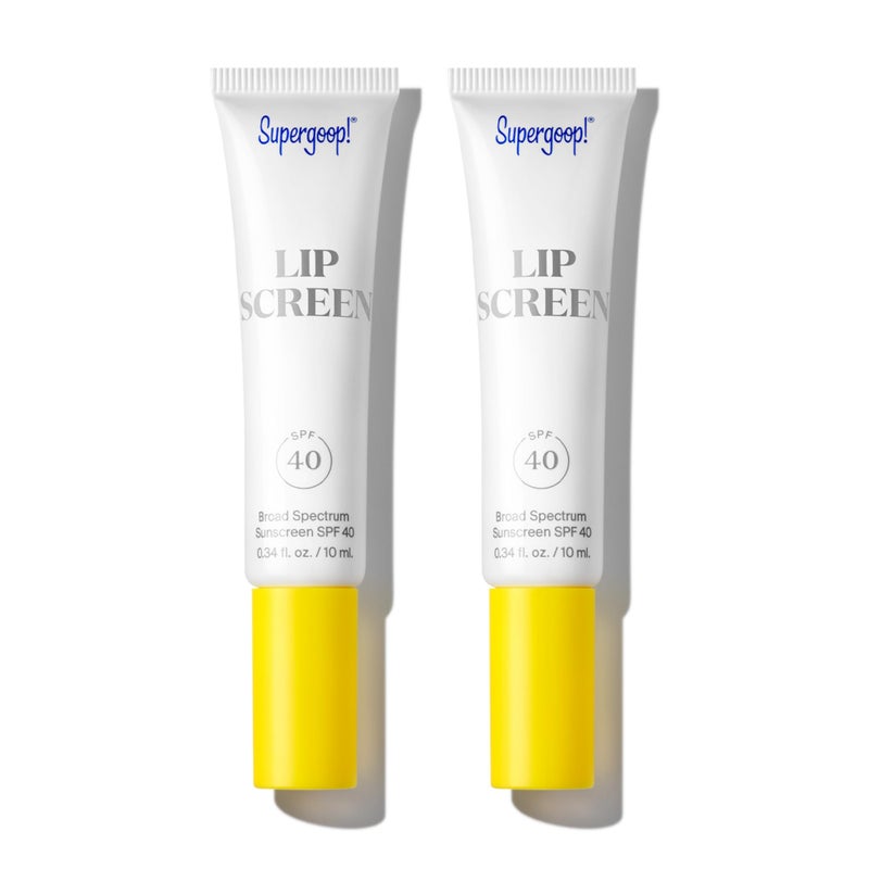 Supergoop! Lipscreen Shine SPF 40 - Pack of 2, 0.34 fl oz - Clear Lip Gloss with Grape Seed Extract, Sunflower Seed Oil & Kelp Extract - Water-Resistant, Non-Sticky Formula - Image 1