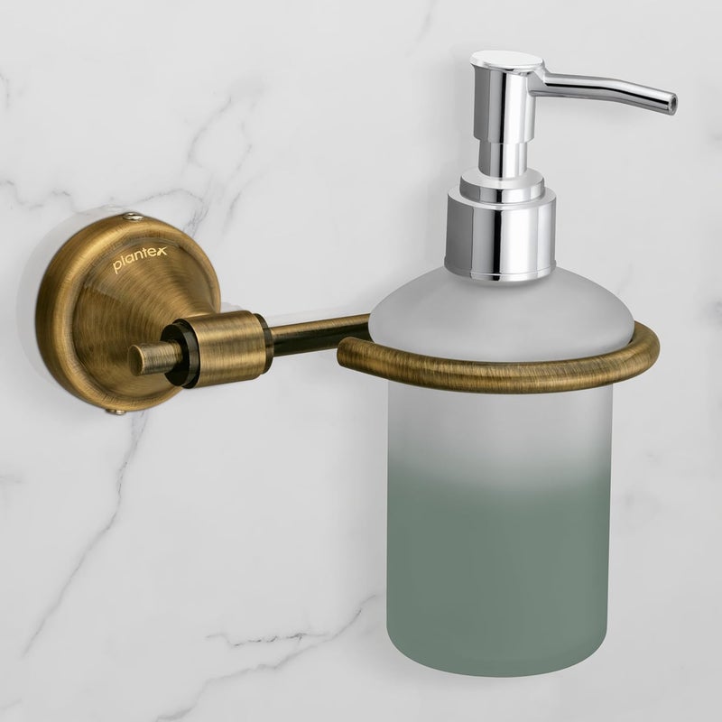 Plantex 304 Grade Stainless Steel Hand Wash Holder for Wash Basin Liquid Soap DispenserBathroom Accessories Niko Antique - Image 1