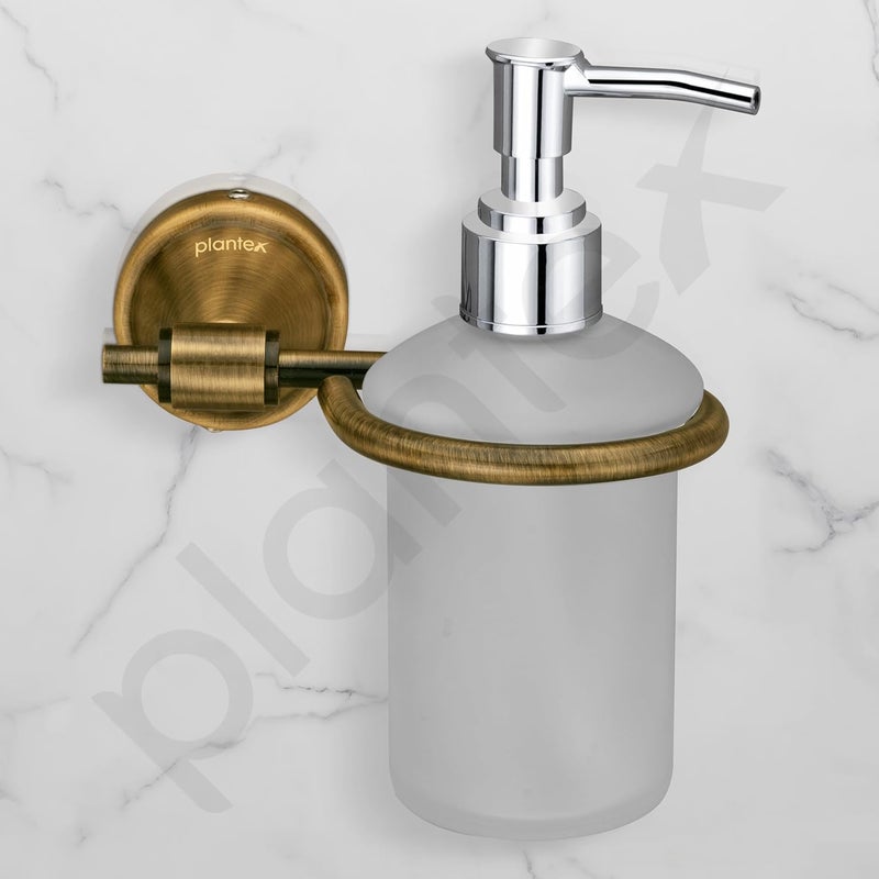 Plantex 304 Grade Stainless Steel Hand Wash Holder for Wash Basin Liquid Soap DispenserBathroom Accessories Niko Antique - Image 5