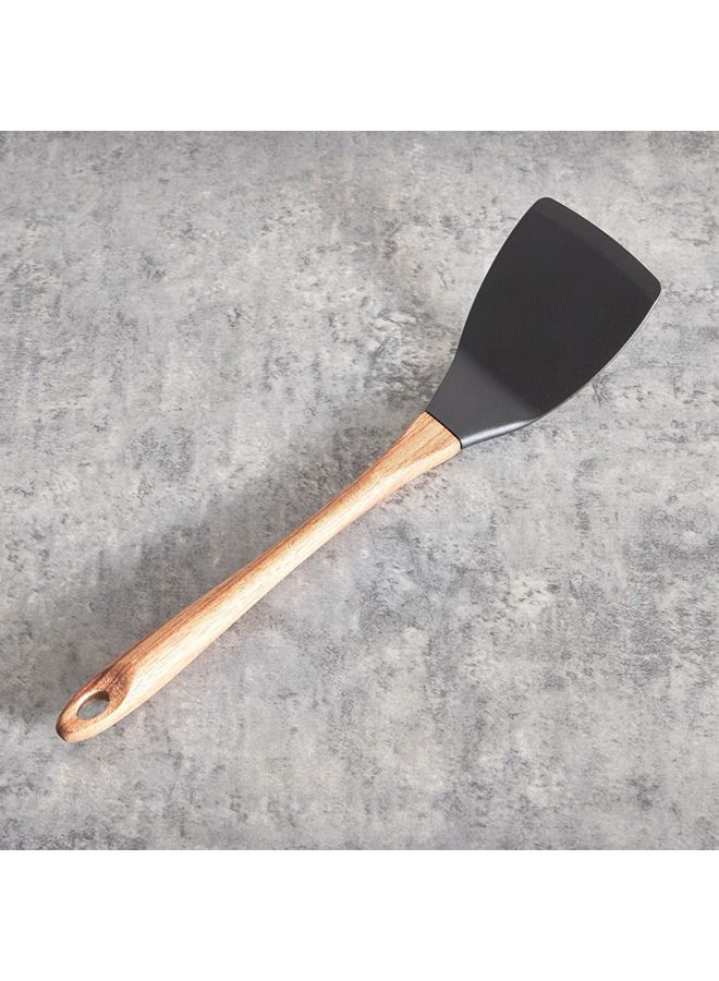 FACKELMANN Nylon Solid Turner With Wooden Handle 33 x 7.5 cm - Image 1