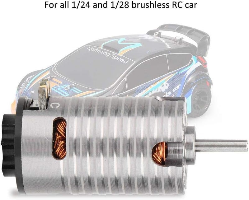 راحة محرك بدون فرش، محرك Mini-Z 7500KV ثنائي الأقطاب مقاوم للماء ومطور لسيارات التحكم عن بعد بمقياس 1/24 و1/28 - Image 3