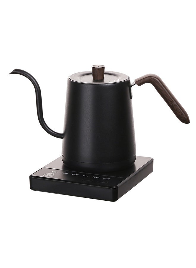 1000ML Electric Kettles with Gooseneck, Touch Screen Panel Temperature Adjustment with Digital Display Temperature Automatic Insulation Stainless Steel Material,Automatic Temperature Control,Suitable for Home and OfficeFast Boiling, Constant Temperature, 304 Stainless Steel Coffee and Tea Pot,Multifunctional Rapid Heating Electric Kettle Wood Fiber，Black