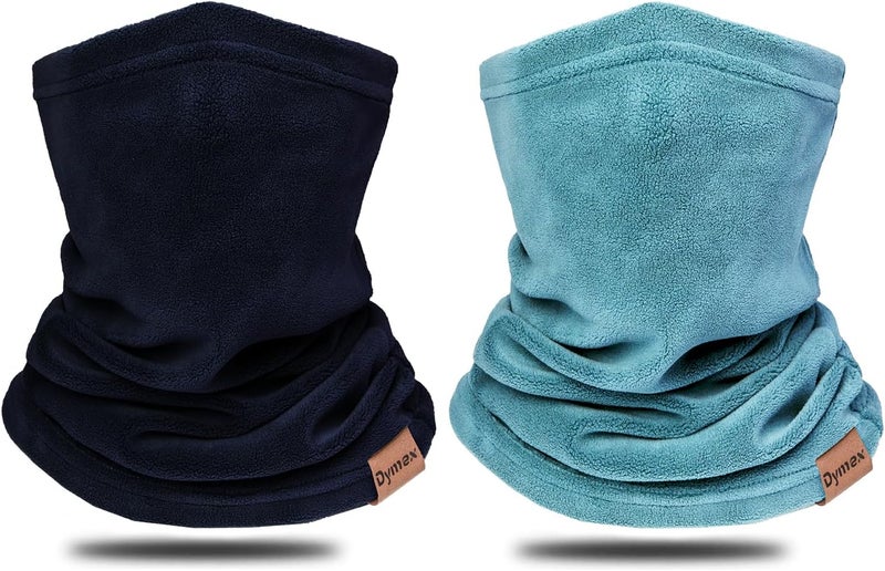 Dymex 2 PCS Kids Neck Warmer Gaiter Winter Fleece Neck Cover Balaclava Windproof Face Cover Mask for Ski Motorcycle - Image 1