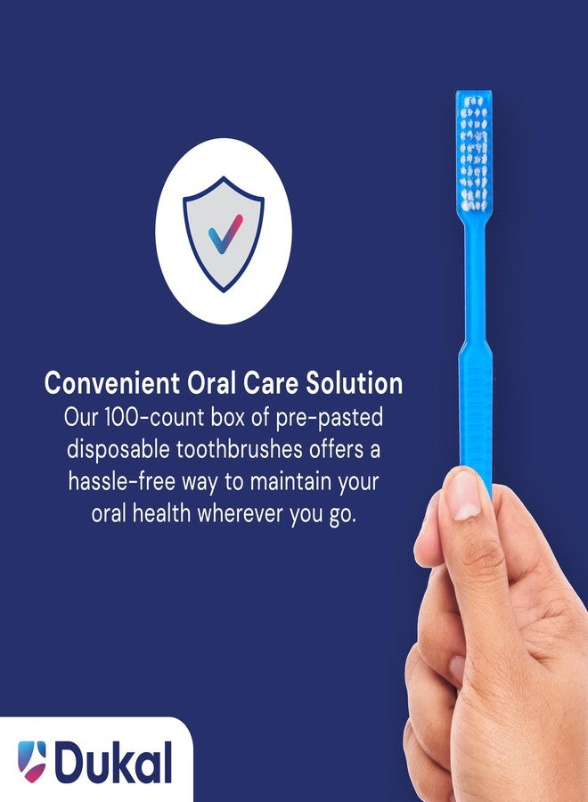Dukal Fast Brush Pre-Pasted Disposable Toothbrushes (Box of 100) - Image 3