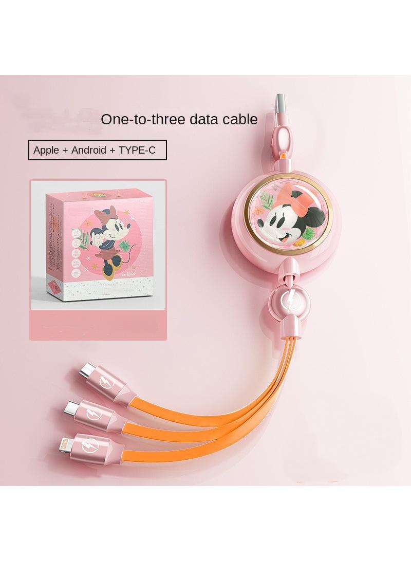 Y&D Fast Charging Three In One Portable Storage Data Cable - Image 1