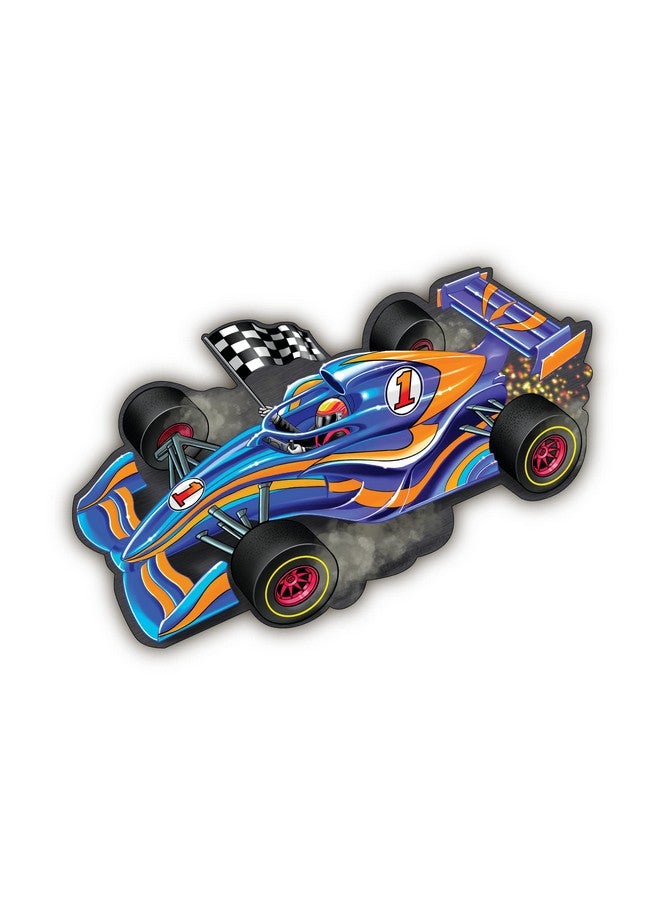 Peaceable Kingdom Giant Floor Puzzles With Uniquely Fun Shaped Pieces For Kids Ages 3+ Gifts For Boys And Girls - Racecar - Image 2