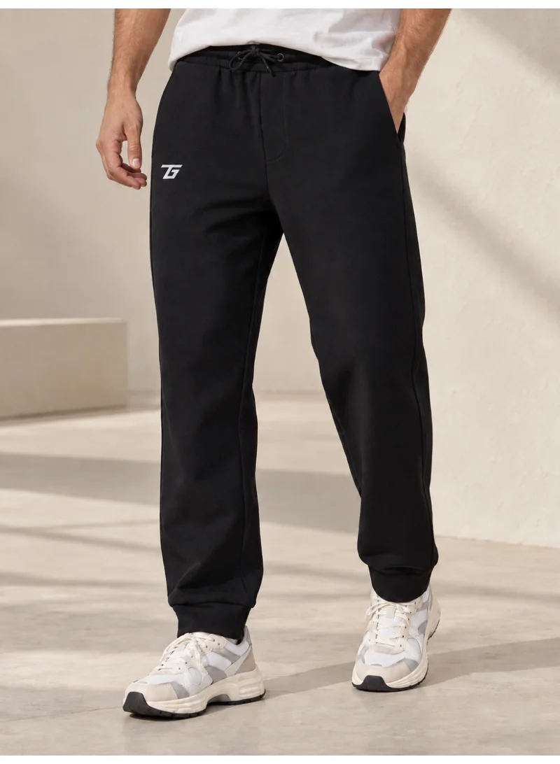 T G T THE GOOD THINGS Men's Tech Fleece Jogger Sweatpants – Ribbed Cuff with Zip Pocket