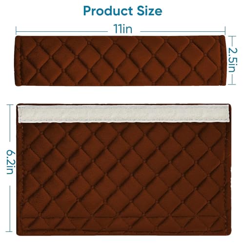 DETACHI Car Seat Belt Cover for More Comfortable Driving Seat Belt Shoulder Pad for Adults and Children Universal Car Seat Belt Velvet Cushion (Brown, Pack of 2) - Image 2
