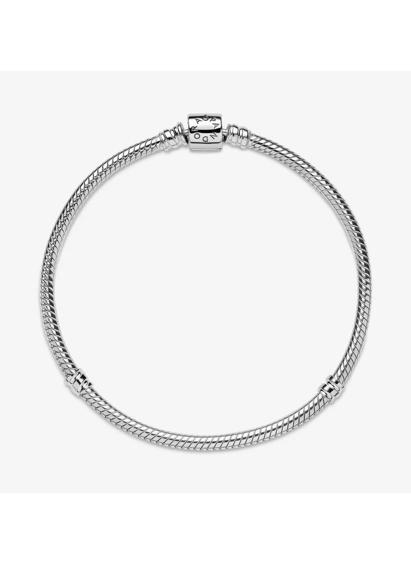 PANDORA - Snake chain sterling silver bracelet, 16cm - Image 1