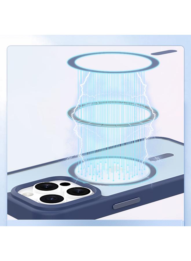 اس-توب جراب لهاتف iPhone 14 Plus مصنوع من الجلد المعدني غير اللامع المقاوم للصدمات مع أزرار MagSafe - Image 5