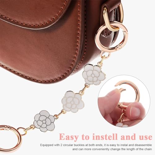 PALAY® 4Pcs Bag Extender Chain Golden Chain Extender for Bag 5.7-6.7 Inches Cute Charm Chain Strap for Bags Quick Connection Bag Extender Chain Fashion Bag Extender Chain for Purse, Handbag, Sling Bag - Image 4