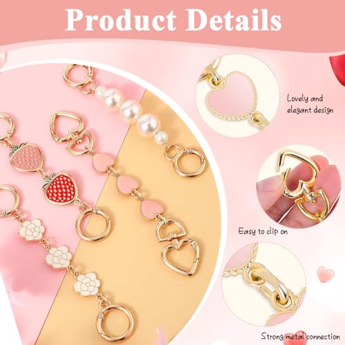 PALAY® 4Pcs Bag Extender Chain Golden Chain Extender for Bag 5.7-6.7 Inches Cute Charm Chain Strap for Bags Quick Connection Bag Extender Chain Fashion Bag Extender Chain for Purse, Handbag, Sling Bag - Image 3