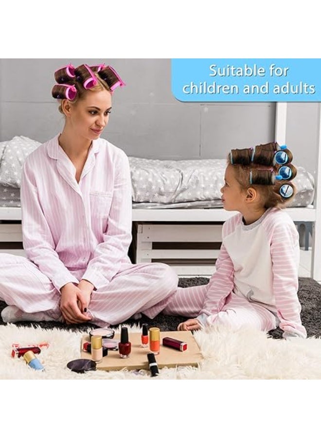 141 Pieces Hair Rollers Set Include 60 Plastic Hair Rollers (Multicolor,6 Size) - Image 5