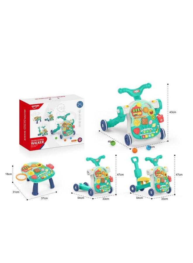 He Multi-functional Baby Toddler Stroller Anti-rollover Baby Walking Aid 6-18 Months Walker Hand Push Toy - Image 1