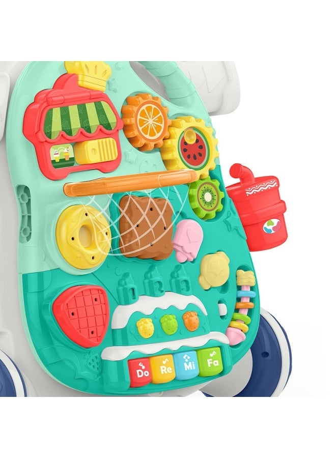 He Multi-functional Baby Toddler Stroller Anti-rollover Baby Walking Aid 6-18 Months Walker Hand Push Toy - Image 3