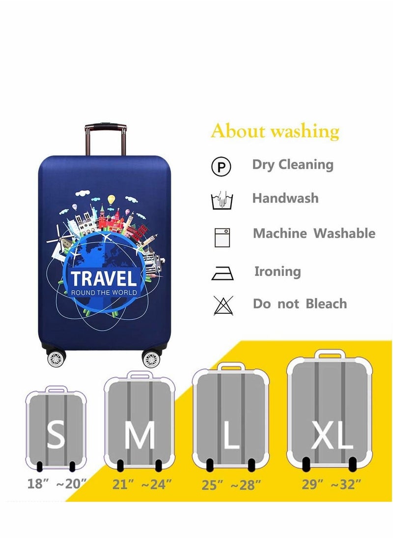 SYOSI Thickened Travel Luggage Cover Spandex Suitcase Protector Washable Baggage Covers