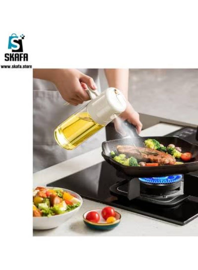 سكافا زجاجة موزع زيت للمطبخ | بخاخ زيت للطهي | موزع زيت زيتون 2 في 1 وزجاجة بخاخ زيت | زجاجة بخاخ زيت زجاجية سعة 550 مل/18.6 أونصة، رذاذ زيت للقلاية الهوائية والسلطة والقلي. - Image 5