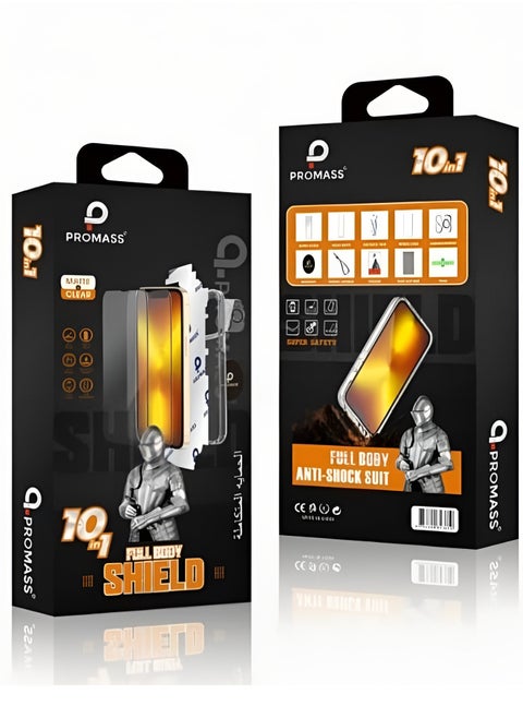 Complete protection package for iPhone X Max, the strongest and best original package from Promass (10in1)