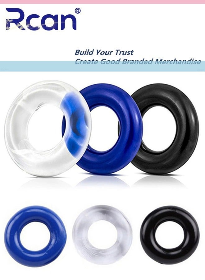 3 Pcs Simple Stackable Soft Silicone Ring Exercise Style Ring Gifts for Men