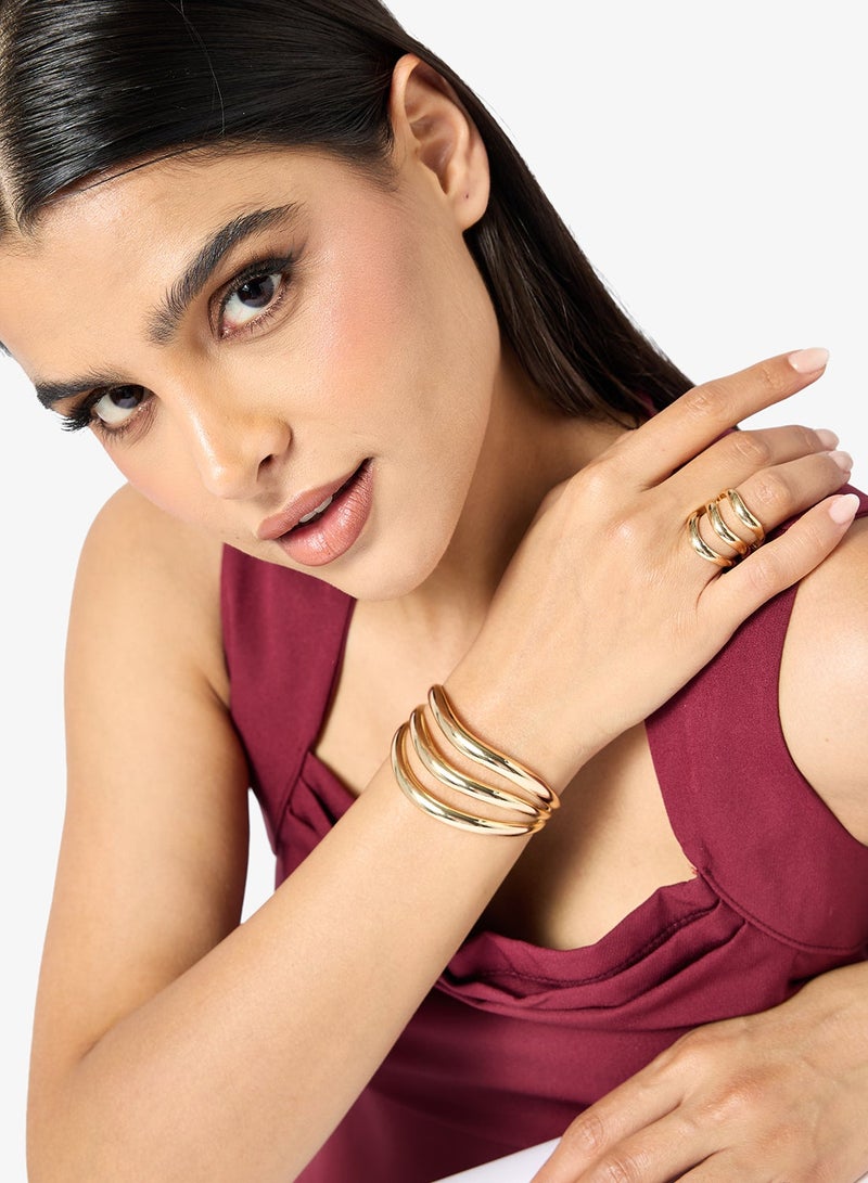 ايلا سوار معدني ذهبي - Image 1