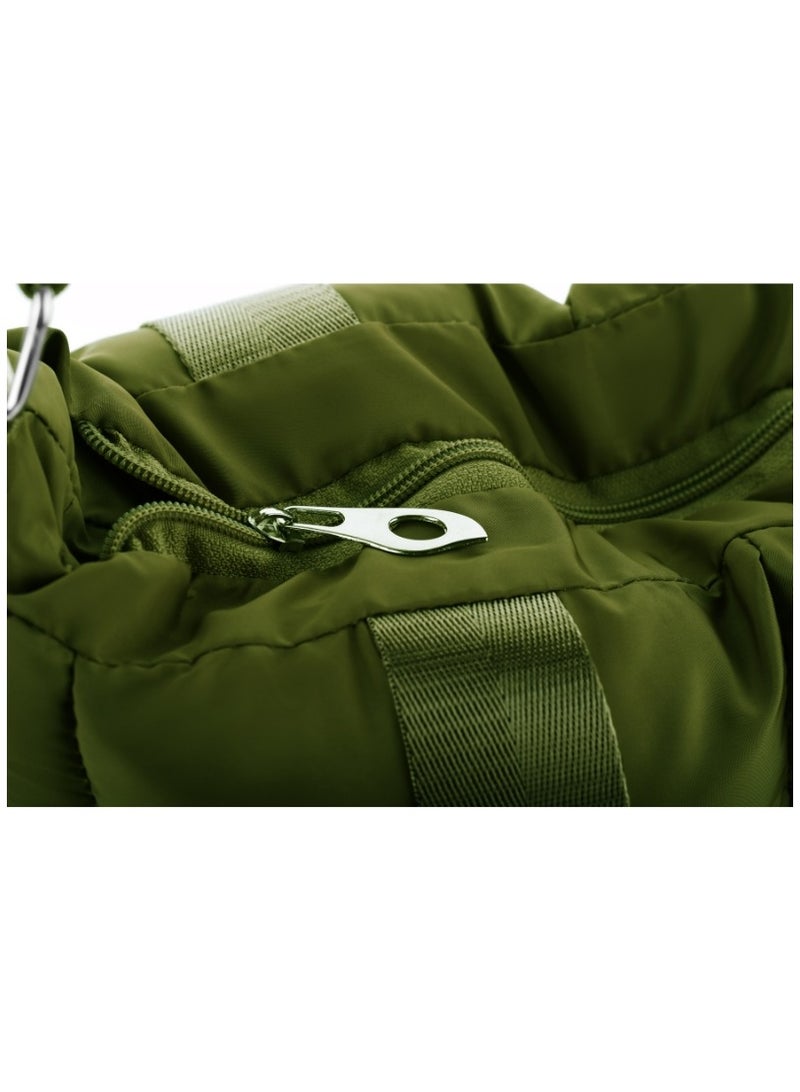 B.S COLLECTION Large capacity waterproof soft quilted shoulder bag and hand bag for women - Oily  - Image 4
