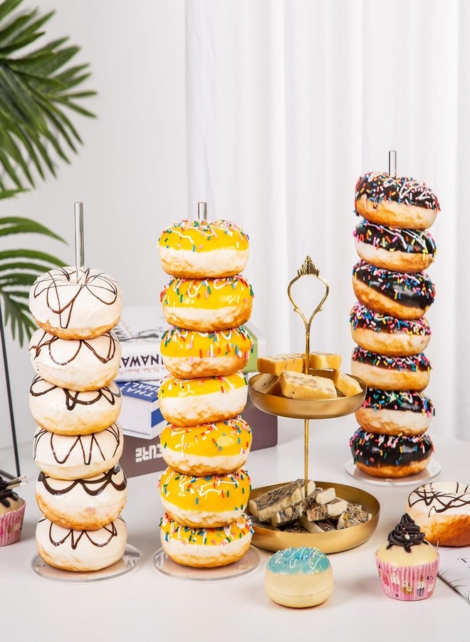HENABLE 4PCS Acrylic Donut Display Stand Tower - Dessert Table Holder for Donuts, Bagels & Doughnuts - Perfect for Parties, Christmas, Birthday & New Year - Image 5