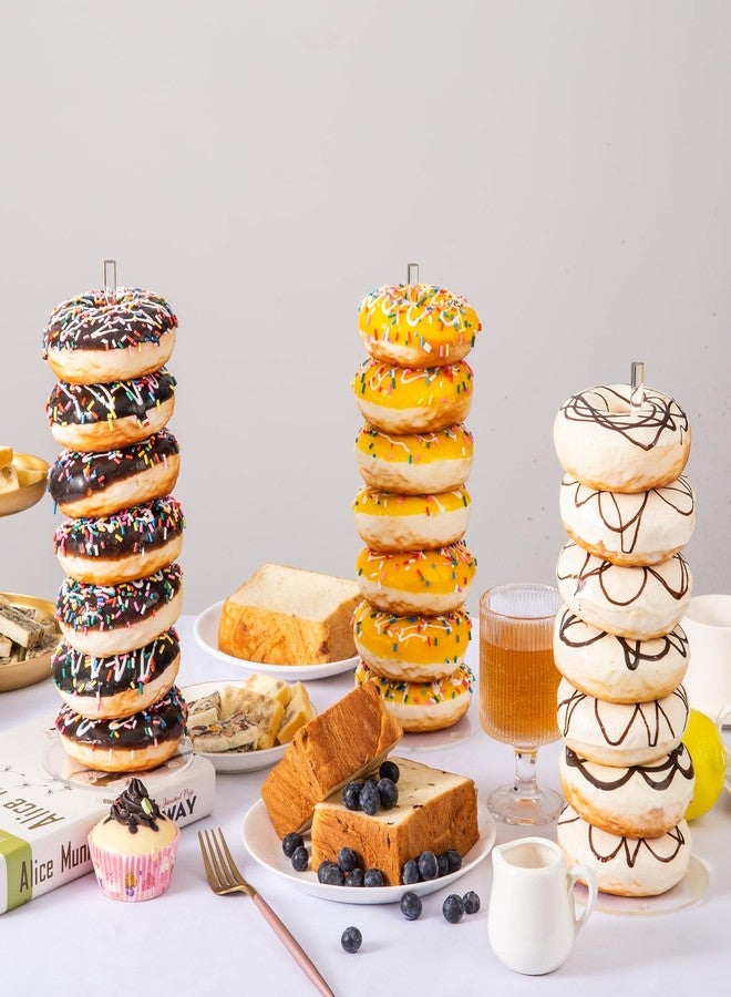 HENABLE 4PCS Acrylic Donut Display Stand Tower - Dessert Table Holder for Donuts, Bagels & Doughnuts - Perfect for Parties, Christmas, Birthday & New Year - Image 4