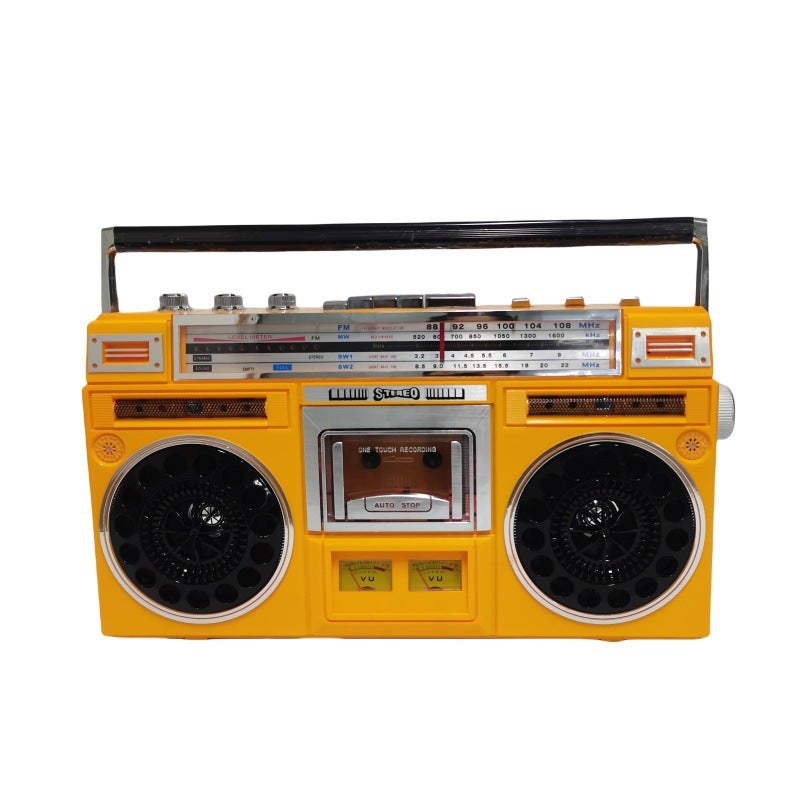 New Retro Stereo Dual Horn Radio Recorder Convenient Tape Drive Bluetooth U Disk Tf Card - Image 1